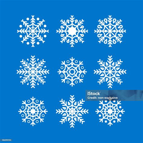 Snowflakes New Year And Christmas Decoration Element Design Winter Snowflakes Silhouette