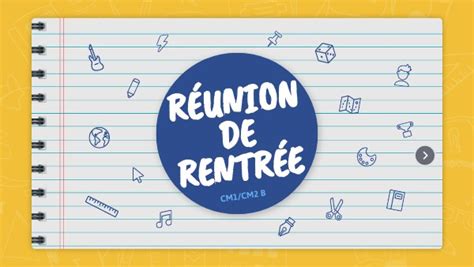 Réunion rentrée CM1 CM2