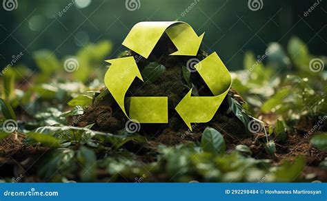 Green Recycling Symbol Green Recycling Concept Bio Ecology The Environment Stock