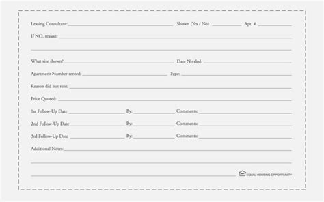 Printable Apartment Guest Card Template Free Templates Printable