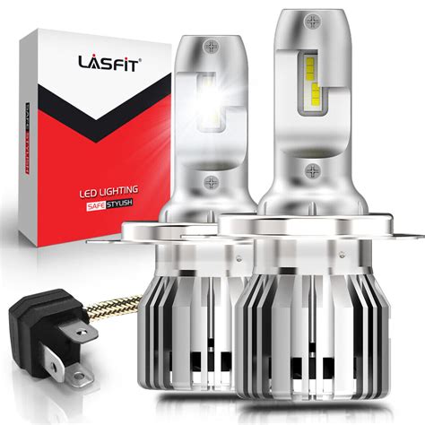 2x Lasfit Lcplus 9003 H4 Led Headlight Bulbs Kit High Low Beam 50w