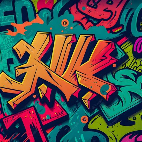 Premium Photo | Oldschool graffiti pattern illustration