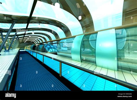 A Futuristic Subway Or Train Station D Architecture Visualization