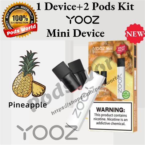 Yooz Mini Device White Pod Flavor Classic Entry Kit Juice Yooz Pods