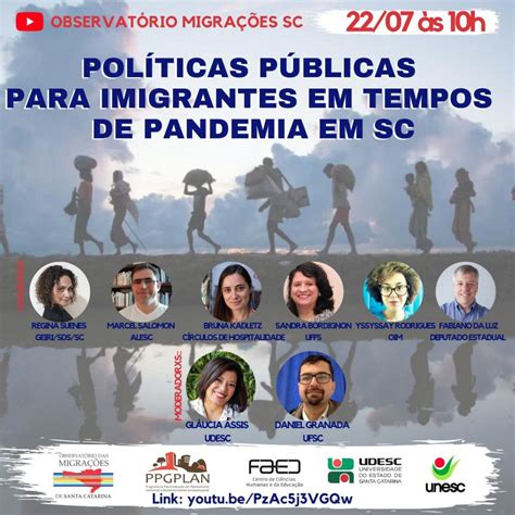 Webseminário Políticas Públicas para imigrantes em tempos de pandemia