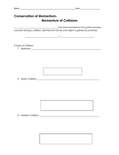 Conservation of Momentum- Momentum of Collisions