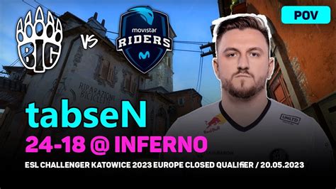 CSGO POV BIG TabseN 24 18 Vs Movistar Riders Inferno ESL