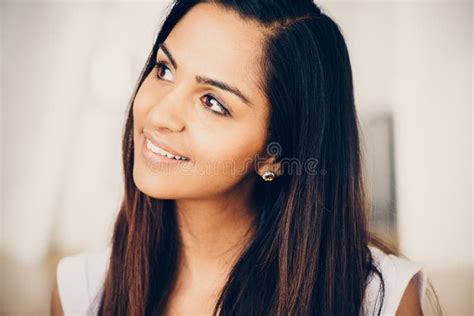 Beautiful Indian Woman Portrait Happy Smiling Stock Image Image Of