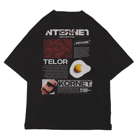 Jual ZeroTwentyTwo Oversized T Shirt Internet Indomie Telor Kornet