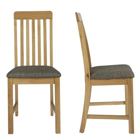 Bari Oak Slat Back Dining Chairs Living And Dining Furniture