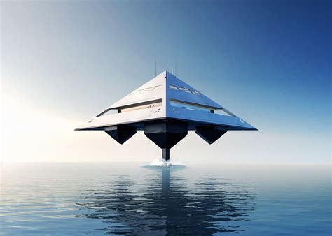 Schwinge Unveils Pyramid Shaped Tetra Superyacht Concept Floating Hotel