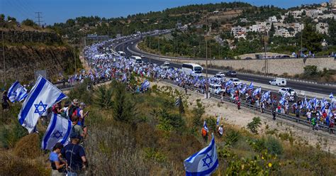 Marcha De Protesta Masiva Llega A Jerusalén Después De Marcha De 5 Días