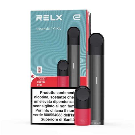 Relx Essential Starter Kit Fresh Red Sigaretta Elettronica Linea Svapo