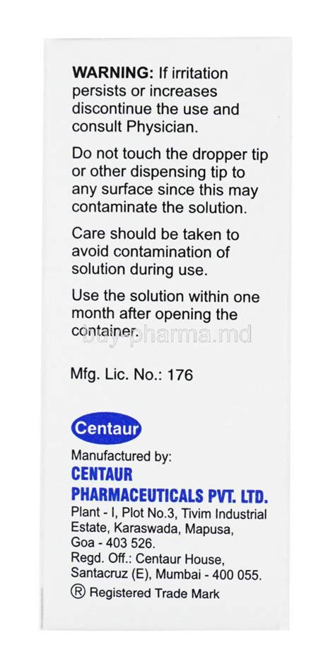 Buy Polymyxin B/ Chloramphenicol/ Dexamethasone Eye/ Ear Dropsonline ...