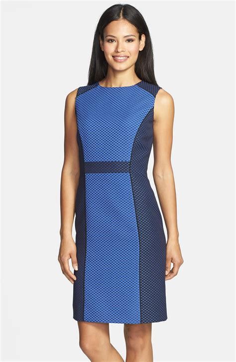 Tahari Sleeveless Colorblock Jacquard Sheath Dress Petite Nordstrom