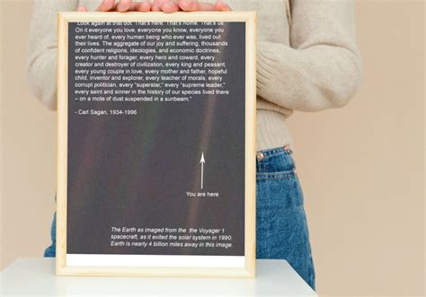 Carl Sagan The Pale Blue Dot Print Postercanvas Wall Art Etsy