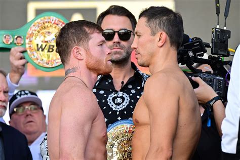 Canelo vs. GGG 3 weigh-in results: Canelo Alvarez, Gennadiy Golovkin ...