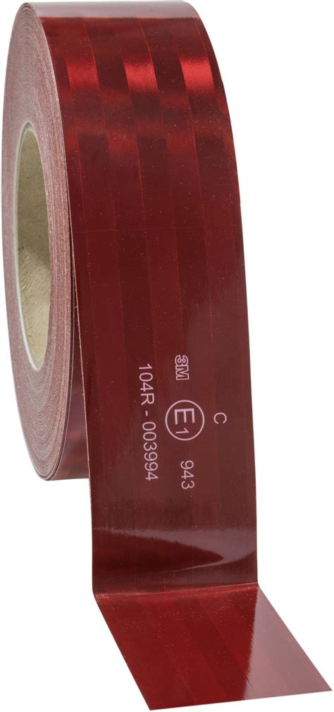 3M 943 72 743884 Microprismatic Tape Red Reflecting 50 M L X W 50 M