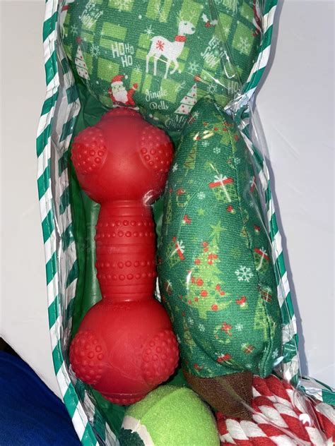 Christmas Tree Holiday Light Chew Dog Toy Stocking Holiday Time Large