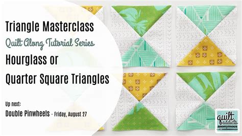 How To Make Hourglass Quarter Square Triangles From Squares