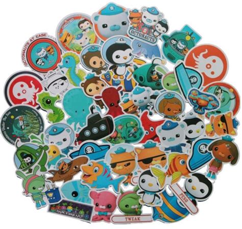 50 Count – Octonauts Character Vinyl Stickers – Stickers and Charms