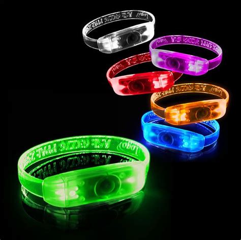 The LED Wristbands Are Fun Battery Operated Glow Bracelets In A Thick