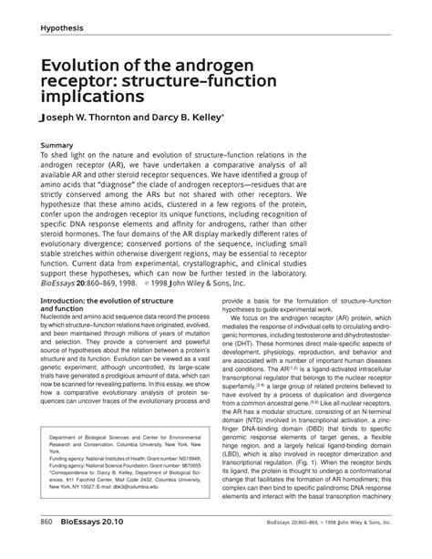 (PDF) Evolution of the androgen receptor: Structure-function implications