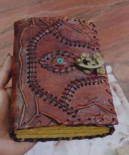 Soft Bound Brown Shrinath Art Gallery Evil Eye Design Leather Handmade