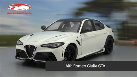 ck modelcars video Alfa Romeo Giulia GTA Baujahr 2022 trofeo weiß 1 18