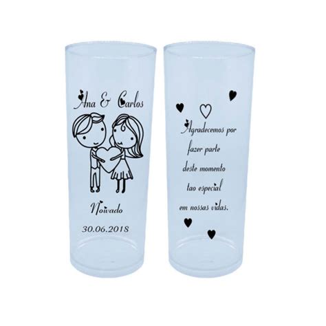 Copo Long Drink Personalizado Para Casamento Avelino Brindes