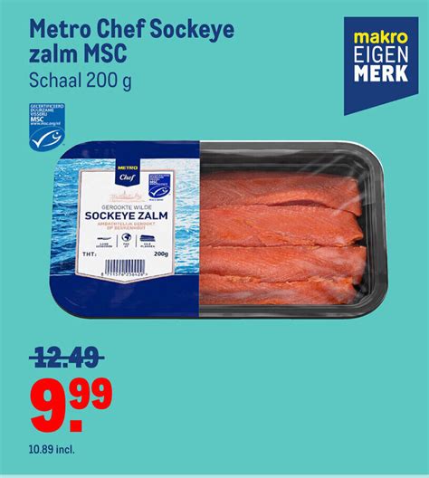 Metro Chef Sockeye Zalm MSC 200g Aanbieding Bij Makro