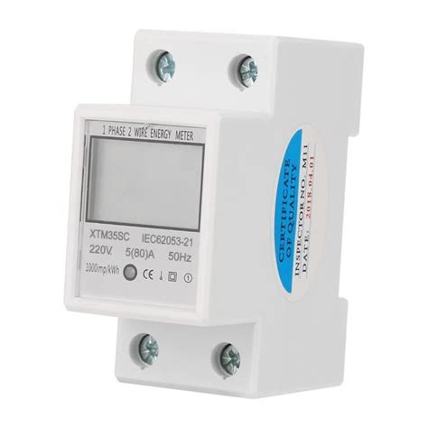 Xtm Sc Compteur Lectrique V A Mm Rail Din Kwh Compteur Lcd