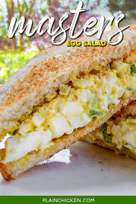 The Masters Egg Salad Sandwich Recipe Aka Better Than Augusta Egg