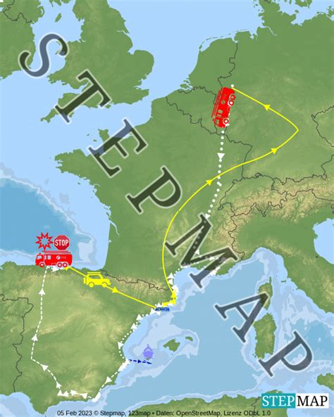 Stepmap Frankreich Spanien Landkarte F R Mitteleuropa