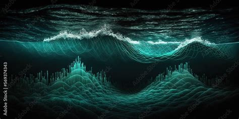 Sound Wave In Ocean Depth Concept Of Graphic Resources Created With