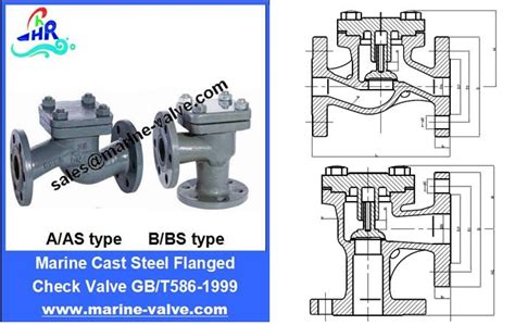 Gb T Marine Cast Steel Flanged Check Valve Qingdao Ronghang