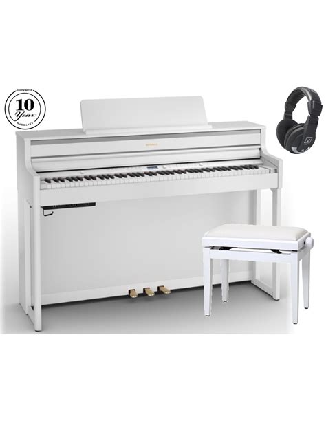 Piano Digital Roland Hp704 Blanco White Banqueta Auricular