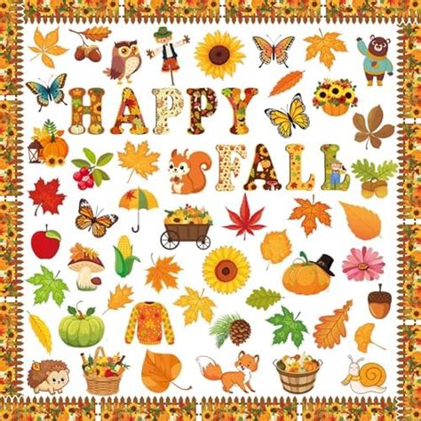 153 Pcs Fall Cutouts For Bulletin Board Decoration Fall Classroom Decorations