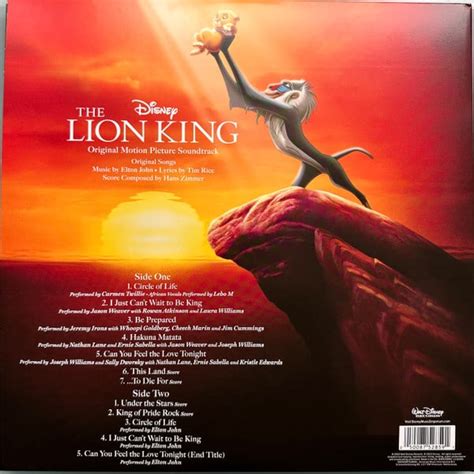 Elton John The Lion King Original Motion Picture Soundtrack 3rd