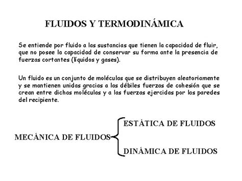 Fluidos Y Termodinmica Se Entiende Por Fluido A