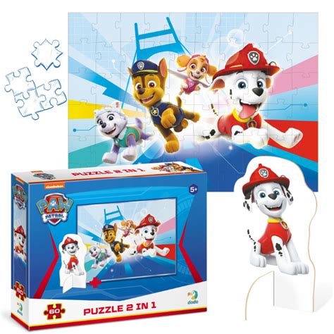 PUZZLE PSI PATROL Z FIGURKĄ 60 ELEMENTÓW KOLOROWA UKŁADANKA DLA