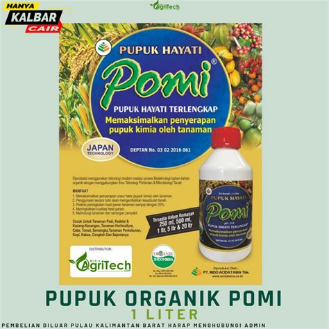 Jual Pupuk Hayati Cair Pomi Kemasan Baru Japan Technology 1 Liter Termurah Shopee Indonesia