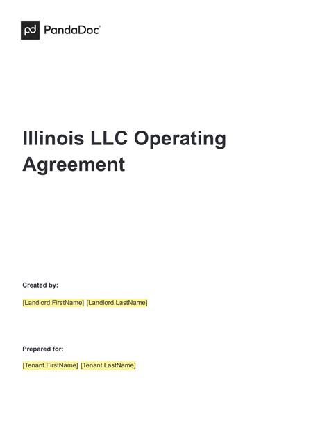 Illinois Llc Operating Agreement Templates Pandadoc