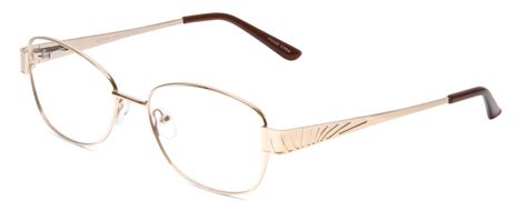 Gotham Premium Stainless Steel 29 Womens Oval Eyeglasses In Gold 54mm Rx Bifocal Speert