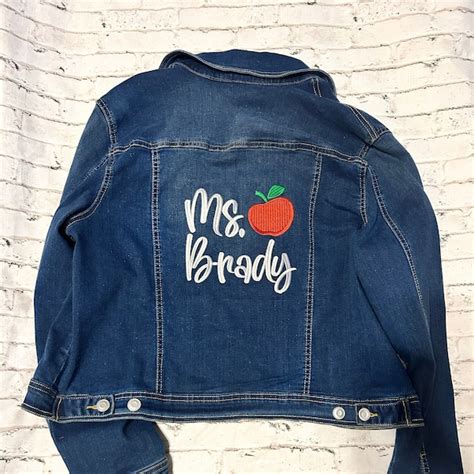 Teacher Jean Jacket Etsy