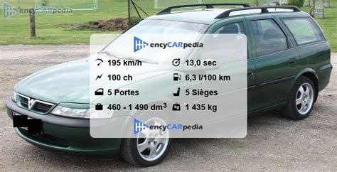 Opel Vectra Caravan 2 0 DTI 16v Fiches Techniques 1998 2002