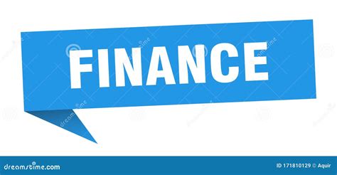 finance speech bubble finance ribbon sign stock vector illustration