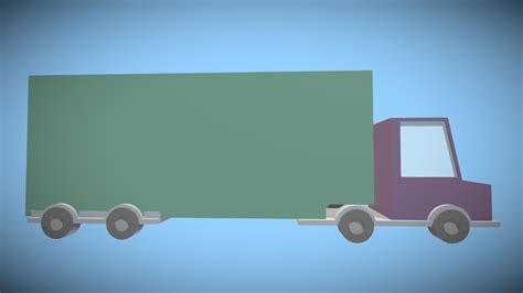 Low Poly Semi Truck - Download Free 3D model by Designed By Jonathan ...