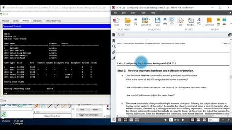 Lab Configuring Basic Router Settings With Ios Cli Youtube