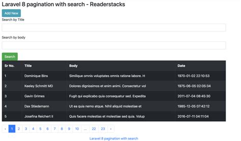 Readerstacks How To Use Laravel Pagination With Search Readerstacks